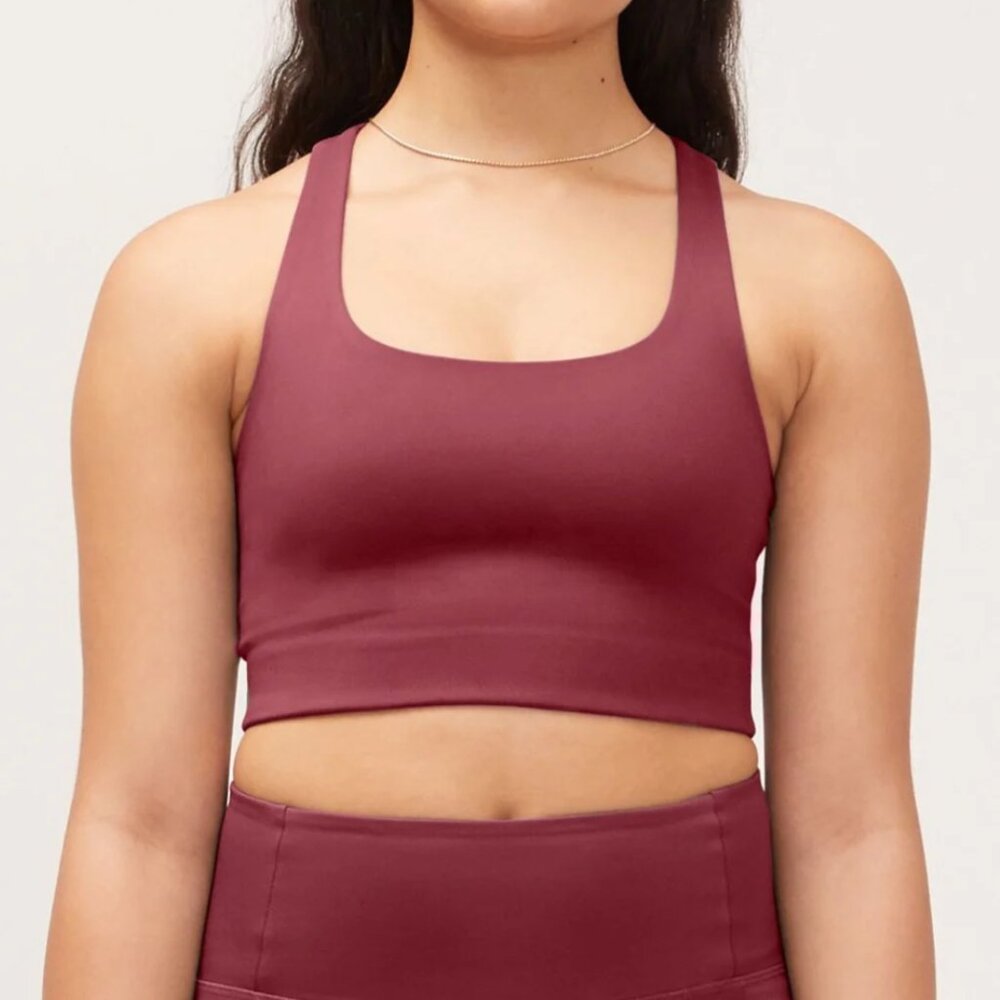 Girlfriend Collective Moon Paloma Racerback Bra Mulberry